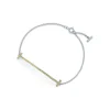 Tiffany & Co. Tiffany T Smile Chain Bracelet in White Gold with Yellow Sapphires | ^ Bracelets|Colored Gemstone Jewelry