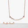 Tiffany & Co. Tiffany T Smile Pendant and Earrings Set in Rose Gold | ^ Tiffany T|Online Exclusives