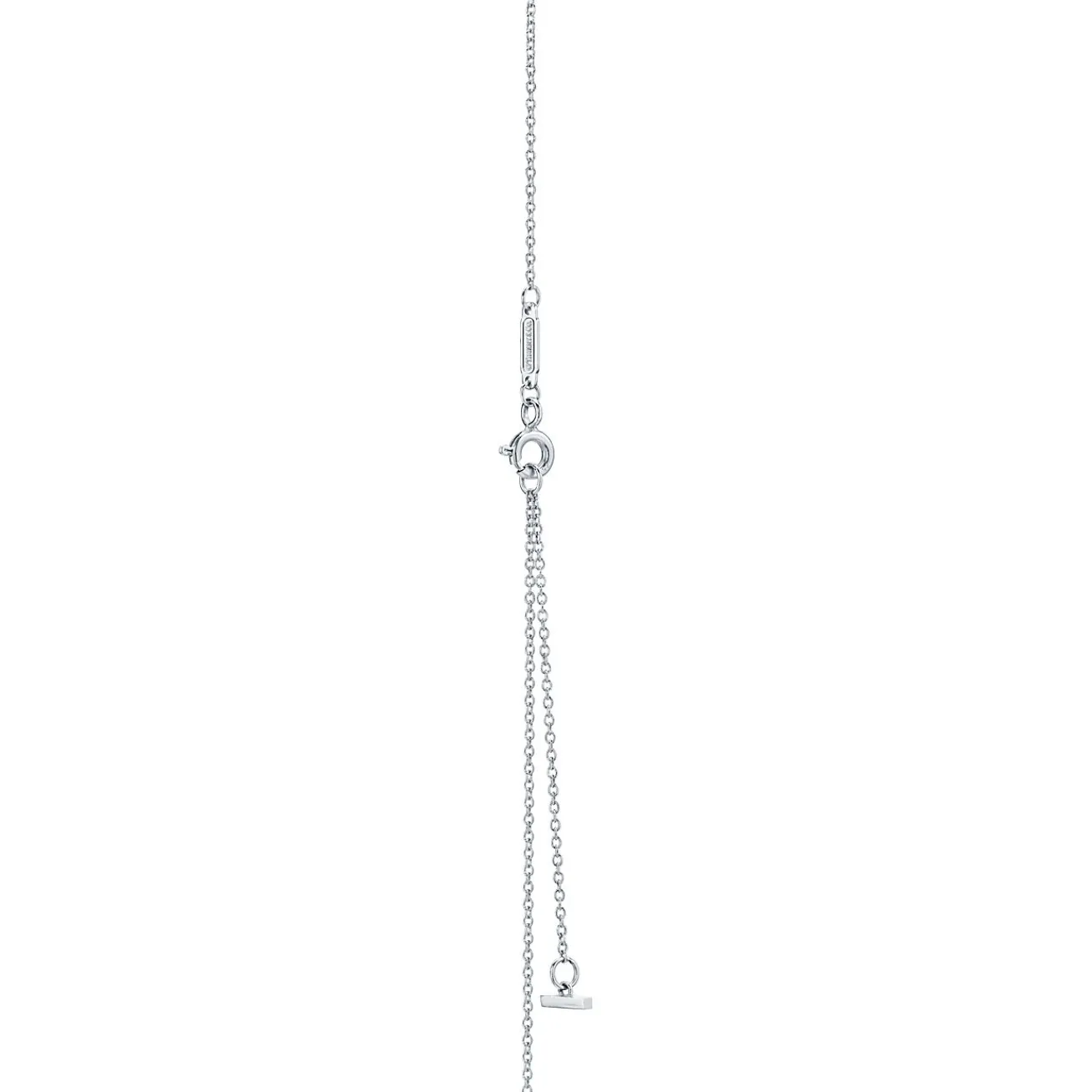 Tiffany & Co. Tiffany T Smile Pendant in White Gold with Diamonds, Large | ^ Necklaces & Pendants|Men's Jewelry