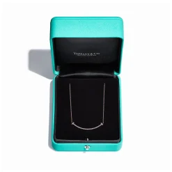 Tiffany & Co. Tiffany T Smile Pendant in Rose Gold with Diamonds, Small | ^ Necklaces & Pendants|Most Popular Jewelry