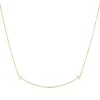 Tiffany & Co. Tiffany T Smile Pendant in Yellow Gold with Diamonds, Large | ^ Necklaces & Pendants|Men's Jewelry