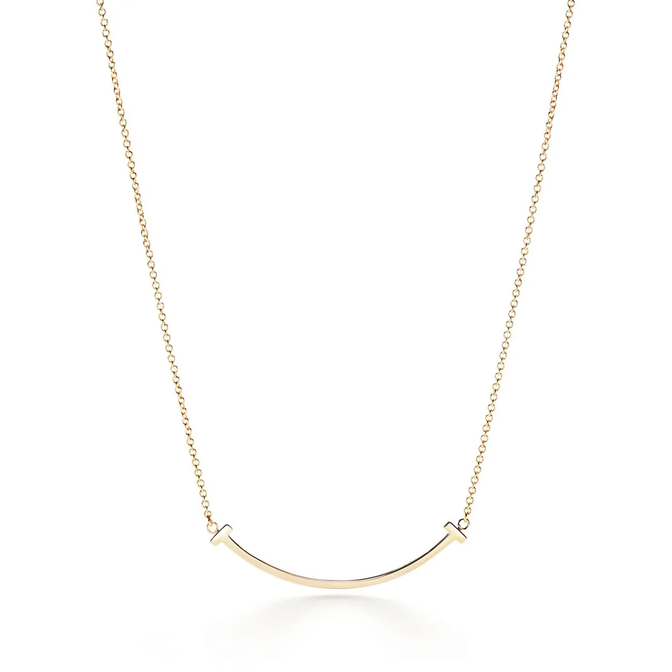 Tiffany & Co. Tiffany T Smile Pendant in Yellow Gold, Small | ^ Necklaces & Pendants|Men's Jewelry