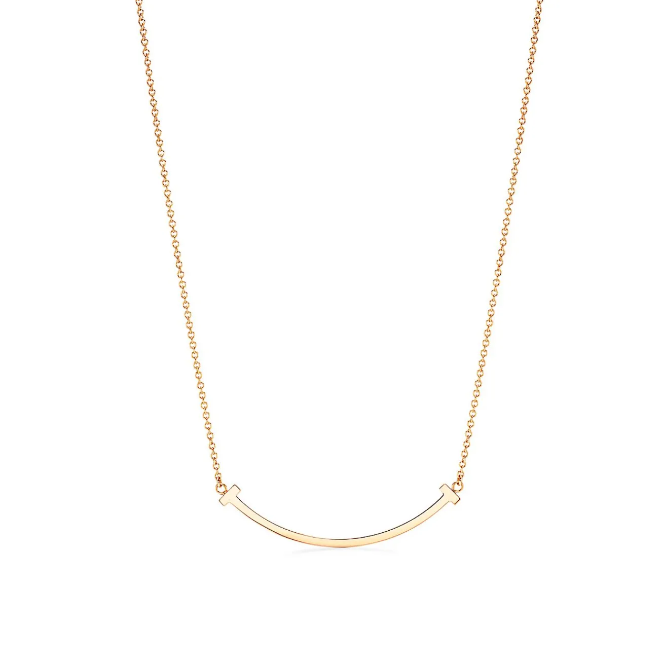 Tiffany & Co. Tiffany T Smile Pendant in Yellow Gold, Small | ^ Necklaces & Pendants|Men's Jewelry