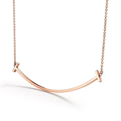 Tiffany & Co. Tiffany T Smile Pendant in Rose Gold, Large | ^ Necklaces & Pendants|Men's Jewelry