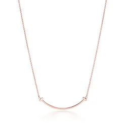 Tiffany & Co. Tiffany T Smile Pendant in Rose Gold, Small | ^ Necklaces & Pendants|Men's Jewelry