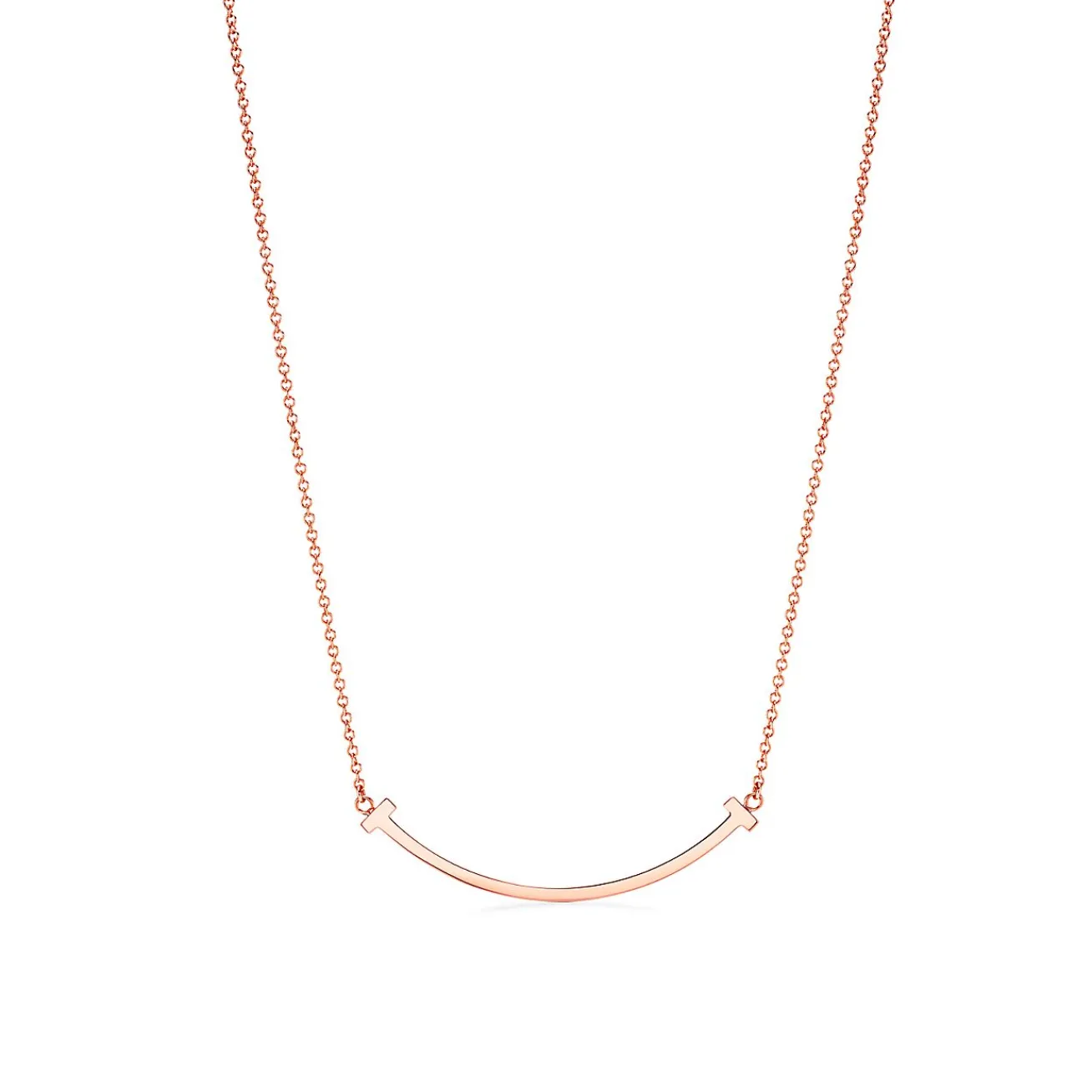 Tiffany & Co. Tiffany T Smile Pendant in Rose Gold, Small | ^ Necklaces & Pendants|Men's Jewelry
