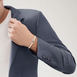 Tiffany & Co. Tiffany T square bracelet in sterling silver, medium. | ^ Bracelets|Men's Jewelry