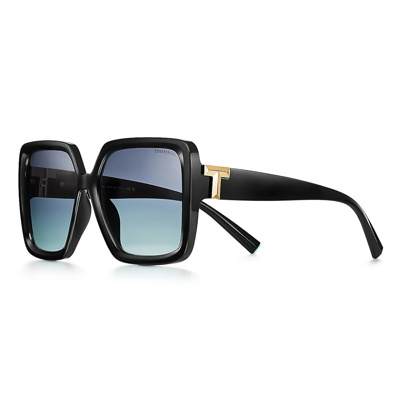 Tiffany & Co. Tiffany T Sunglasses in Black Acetate with Tiffany Blue® Lenses | ^Women Tiffany T|Gifts $1,500 & Under