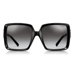 Tiffany & Co. Tiffany T Sunglasses in Black Acetate with Gray Gradient Lenses | ^Women Tiffany T|Sunglasses