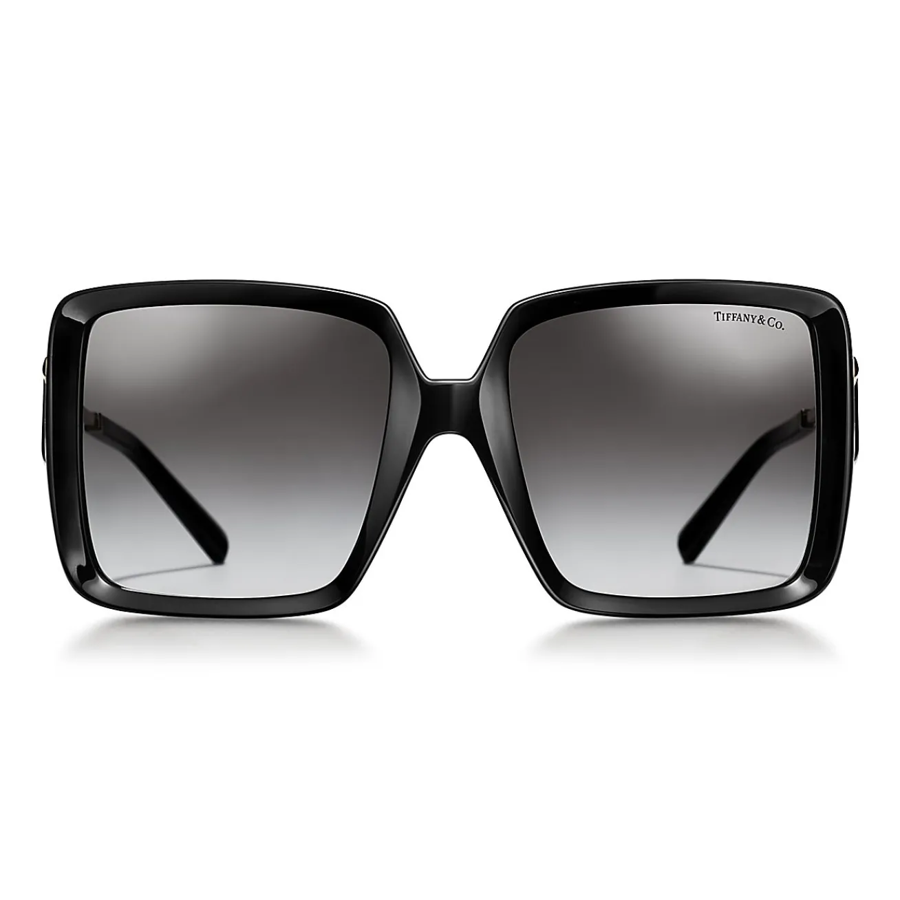Tiffany & Co. Tiffany T Sunglasses in Black Acetate with Gray Gradient Lenses | ^Women Tiffany T|Sunglasses