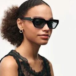 Tiffany & Co. Tiffany T Sunglasses in Black Acetate with Gray Gradient Lenses | ^Women Tiffany T|Sunglasses
