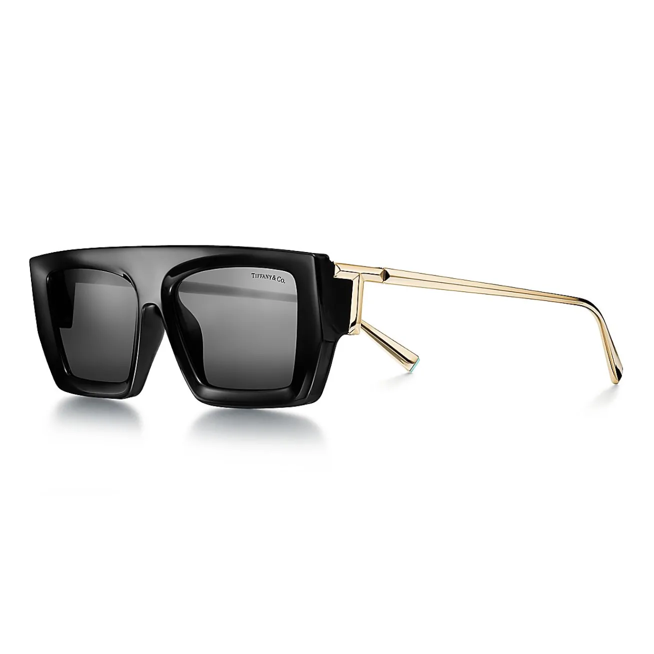 Tiffany & Co. Tiffany T Sunglasses in Black Acetate with Dark Gray Lenses | ^Women Tiffany T|Sunglasses