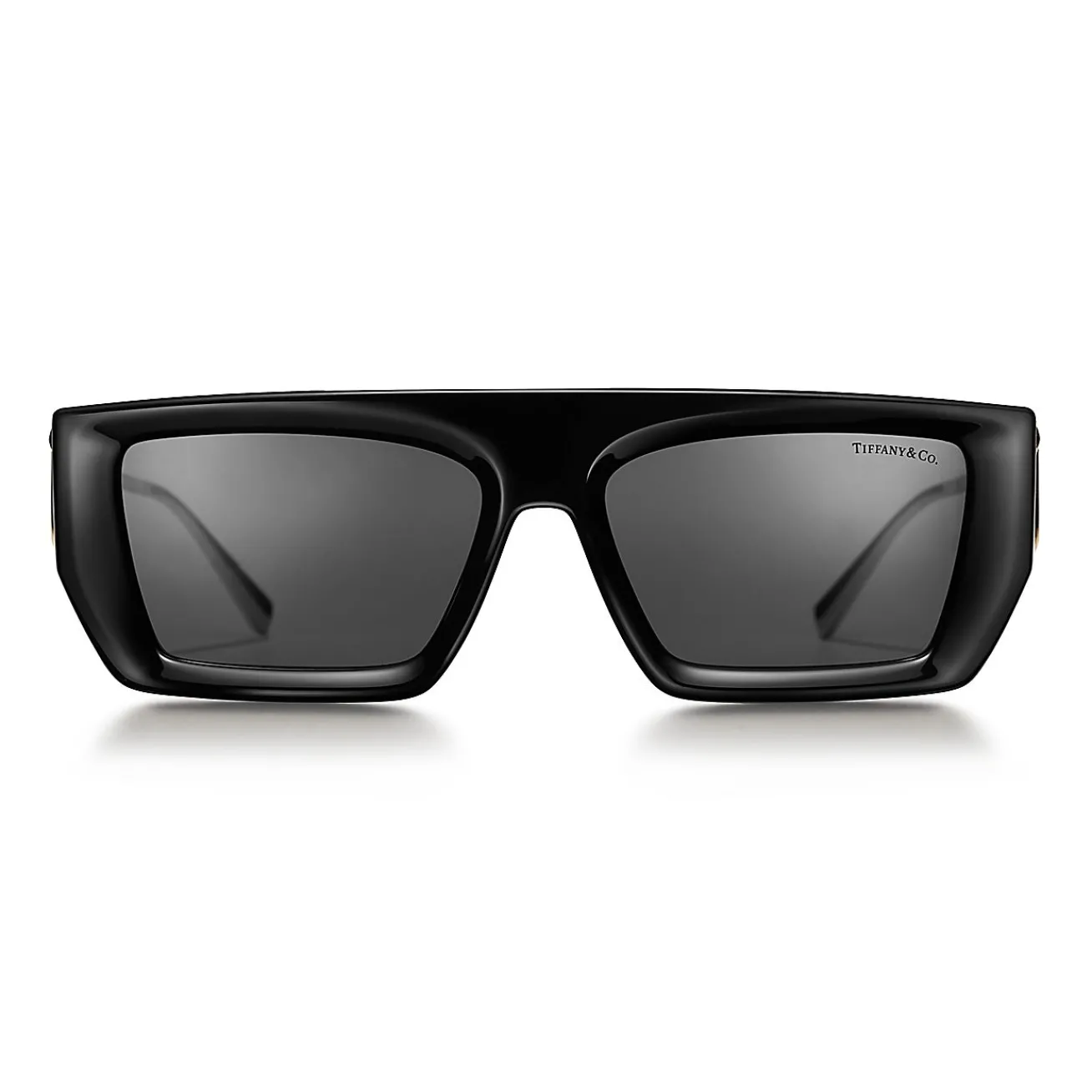 Tiffany & Co. Tiffany T Sunglasses in Black Acetate with Dark Gray Lenses | ^Women Tiffany T|Sunglasses