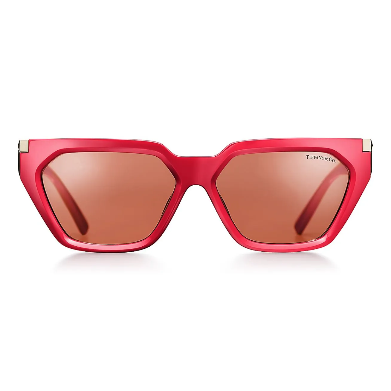 Tiffany & Co. Tiffany T Sunglasses in Coral Acetate with Pink Lenses | ^Women Tiffany T|Sunglasses