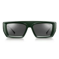 Tiffany & Co. Tiffany T Sunglasses in Dark Green Acetate with Dark Gray Lenses | ^Women Tiffany T|Sunglasses