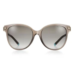 Tiffany & Co. Tiffany T Sunglasses in Opal Taupe Acetate with Gradient Gray Lenses | ^ Tiffany T|Sunglasses