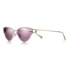 Tiffany & Co. Tiffany T Sunglasses in Pale Gold-colored Metal with Violet Mirrored Lenses | ^Women Tiffany T|Sunglasses