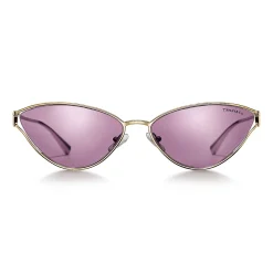 Tiffany & Co. Tiffany T Sunglasses in Pale Gold-colored Metal with Violet Mirrored Lenses | ^Women Tiffany T|Sunglasses