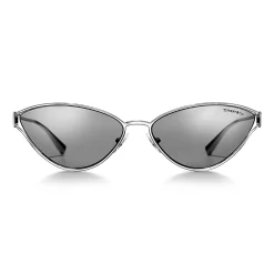 Tiffany & Co. Tiffany T Sunglasses in Silver-colored Metal with Light Gray Mirrored Lenses | ^Women Tiffany T|Sunglasses