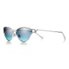 Tiffany & Co. Tiffany T Sunglasses in Silver-colored Metal with Tiffany Blue® Gradient Lenses | ^Women Tiffany T|Gifts $1,500 & Under