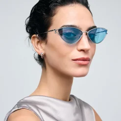 Tiffany & Co. Tiffany T Sunglasses in Silver-colored Metal with Tiffany Blue® Gradient Lenses | ^Women Tiffany T|Gifts $1,500 & Under