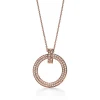 Tiffany & Co. Tiffany T T1 Circle Pendant in 18k Rose Gold with Diamonds, Large | ^ Necklaces & Pendants|Rose Gold Jewelry