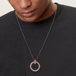 Tiffany & Co. Tiffany T T1 Circle Pendant in 18k Rose Gold with Diamonds, Large | ^ Necklaces & Pendants|Rose Gold Jewelry