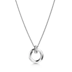 Tiffany & Co. Tiffany T T1 Circle Pendant in White Gold, Small | ^ Necklaces & Pendants|Men's Jewelry
