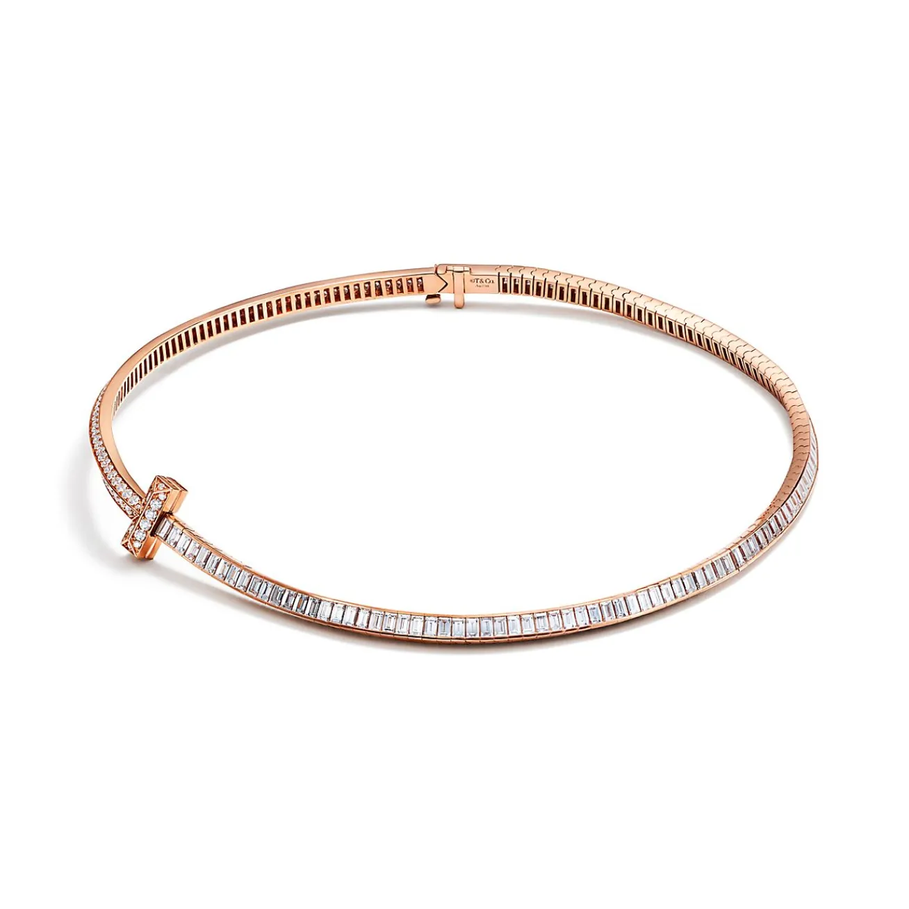 Tiffany & Co. Tiffany T T1 diamond necklace in 18k rose gold. | ^ Necklaces & Pendants|Rose Gold Jewelry