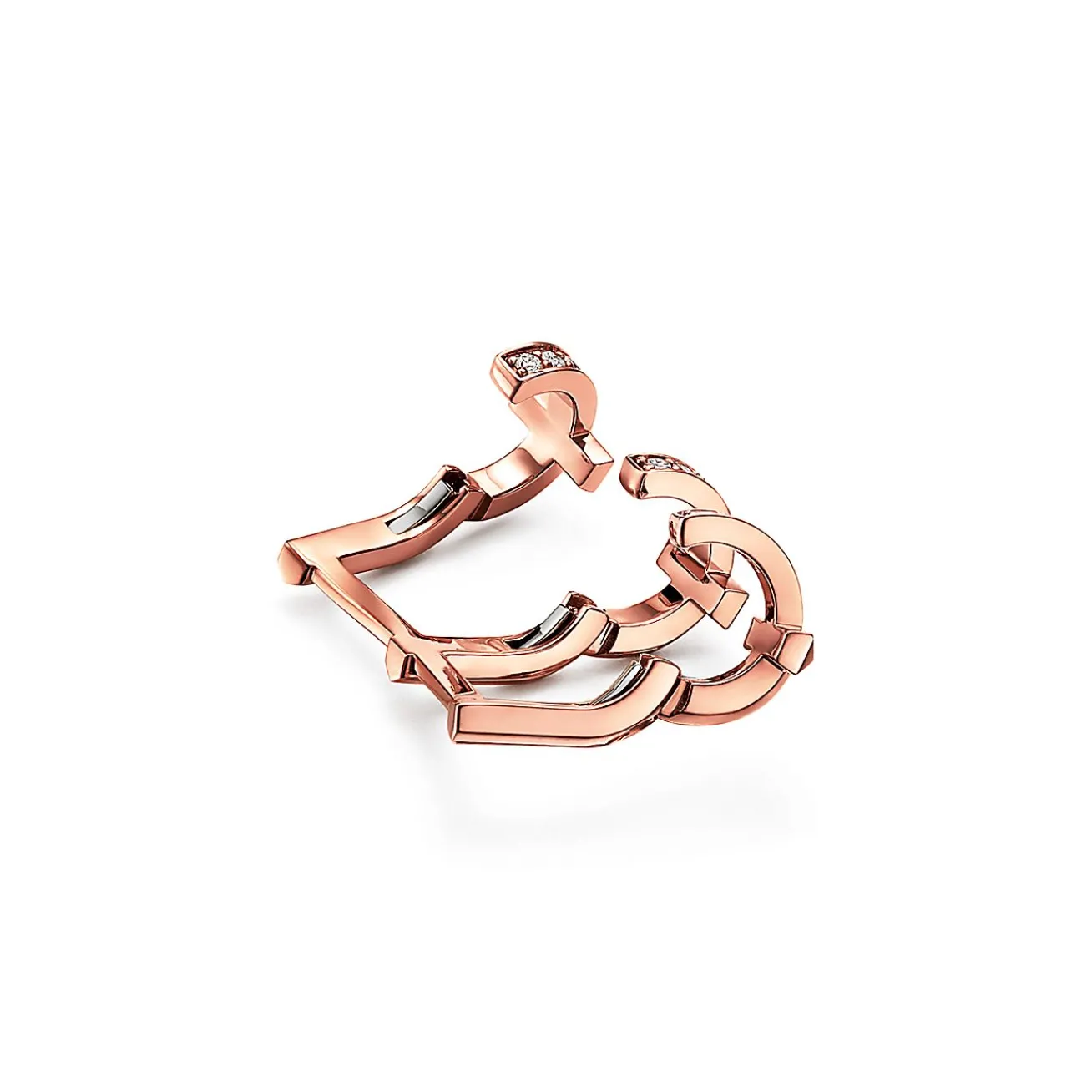 Tiffany & Co. Tiffany T T1 Ear Cuff in Rose Gold with Diamonds | ^ Earrings|Rose Gold Jewelry