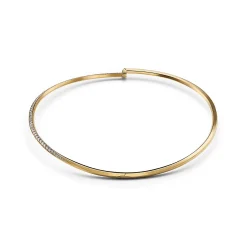 Tiffany & Co. Tiffany T T1 Half Diamond Necklace in Yellow Gold | ^ Necklaces & Pendants|Gold Jewelry