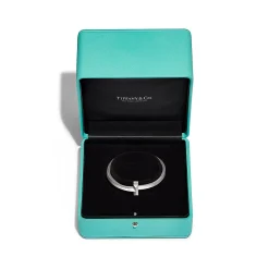 Tiffany & Co. Tiffany T T1 Hinged Bangle in White Gold, Wide | ^ Bracelets|Tiffany T