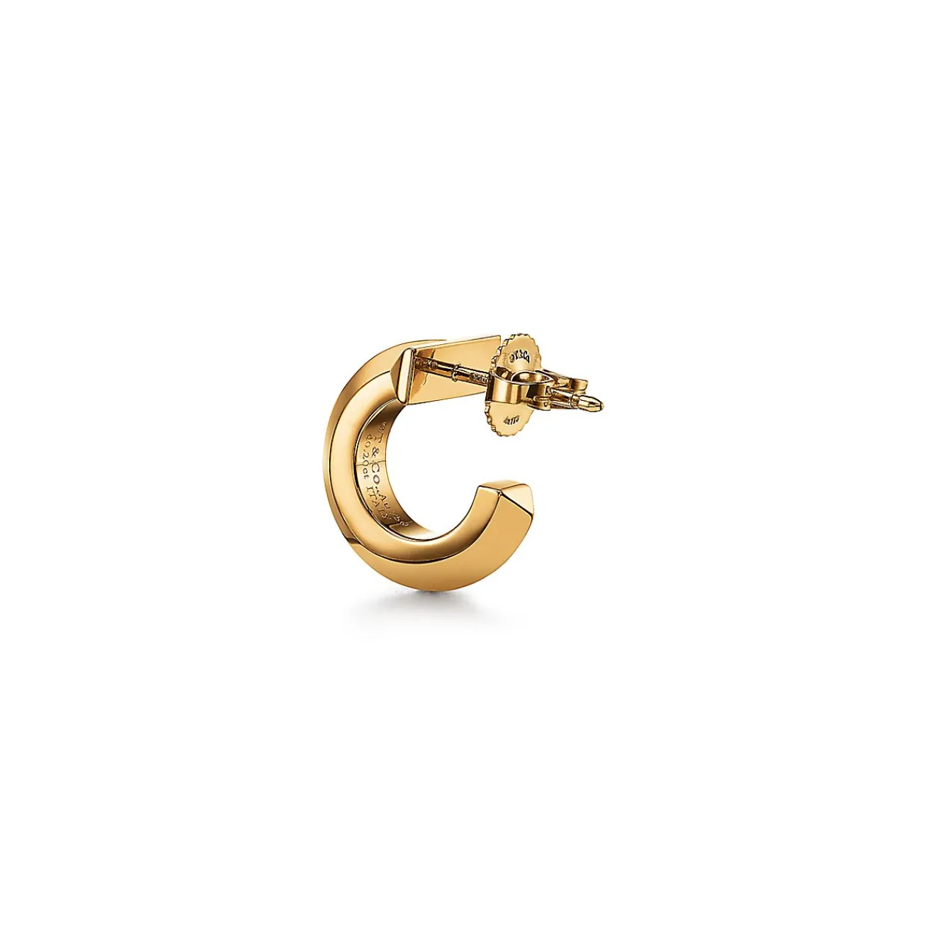 Tiffany & Co. Tiffany T T1 Hoop Earrings in Yellow Gold with Diamonds | ^ Earrings|Gifts for Her