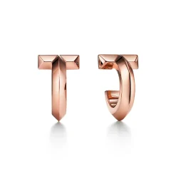Tiffany & Co. Tiffany T T1 Hoop Earrings in Rose Gold | ^ Earrings|Hoop Earrings