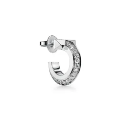 Tiffany & Co. Tiffany T T1 Hoop Earrings in White Gold with Diamonds | ^ Earrings|Gifts for Her