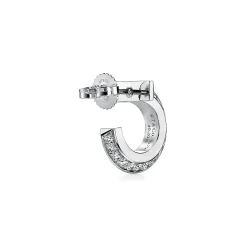 Tiffany & Co. Tiffany T T1 Hoop Earrings in White Gold with Diamonds | ^ Earrings|Gifts for Her