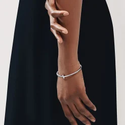 Tiffany & Co. Tiffany T T1 narrow diamond hinged bangle in 18k white gold, medium. | ^ Bracelets|Gifts for Her