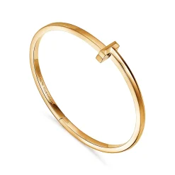 Tiffany & Co. Tiffany T T1 narrow hinged bangle in 18k gold, medium. | ^ Bracelets|Men's Jewelry