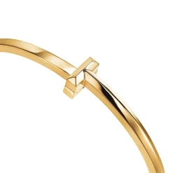 Tiffany & Co. Tiffany T T1 narrow hinged bangle in 18k gold, medium. | ^ Bracelets|Men's Jewelry