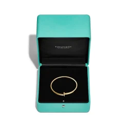 Tiffany & Co. Tiffany T T1 narrow hinged bangle in 18k gold, medium. | ^ Bracelets|Men's Jewelry