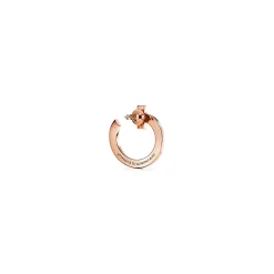 Tiffany & Co. Tiffany T T1 open hoop earrings in 18k rose gold with diamonds. | ^ Earrings|Hoop Earrings