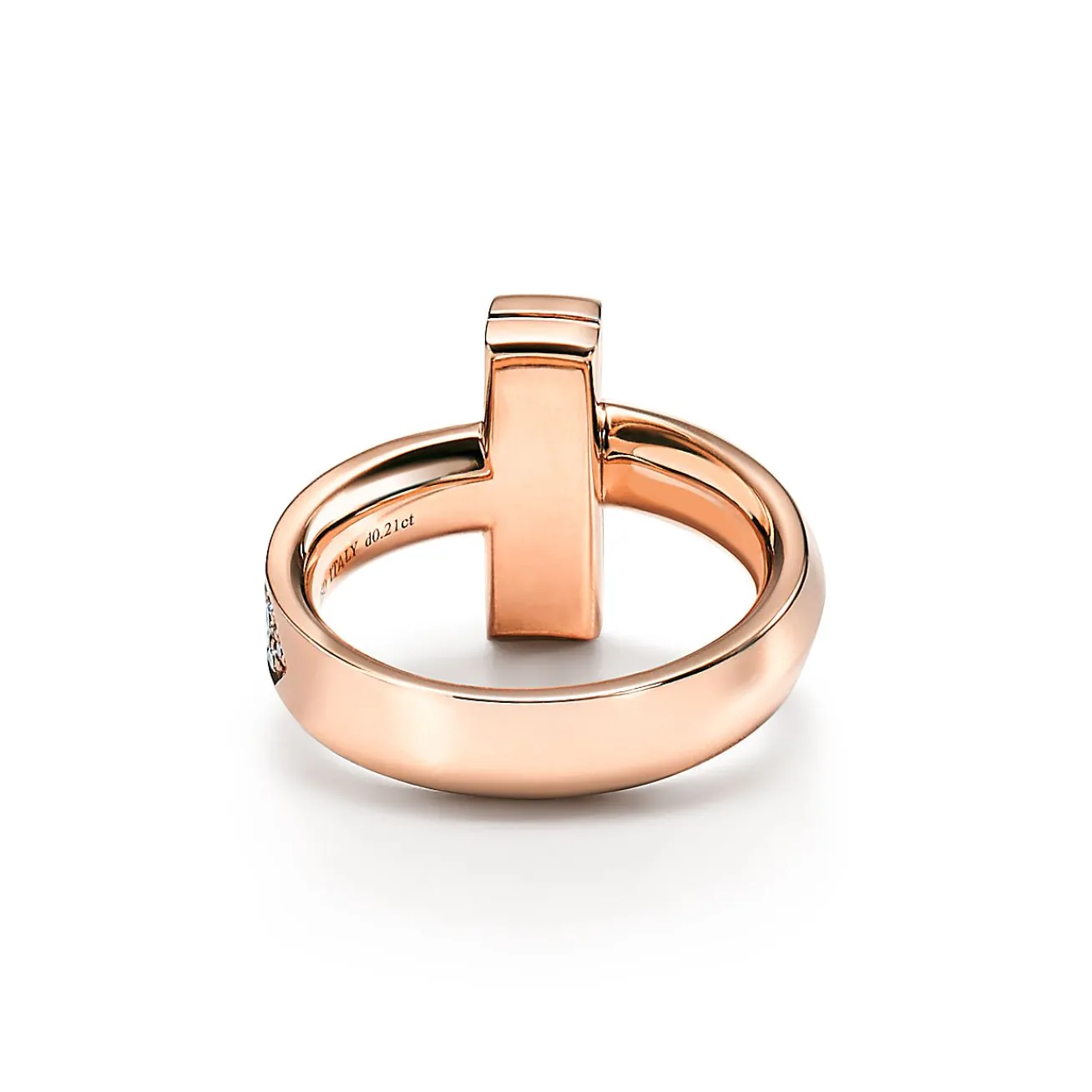Tiffany & Co. Tiffany T T1 Ring in Rose Gold with Diamonds, 4.5 mm Wide | ^ Rings|Rose Gold Jewelry