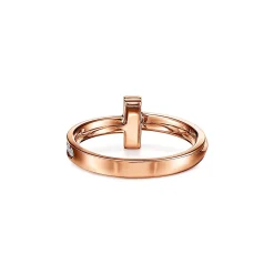Tiffany & Co. Tiffany T T1 Ring in Rose Gold with Diamonds, 2.5 mm | ^ Rings|Men's Jewelry