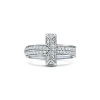 Tiffany & Co. Tiffany T T1 Ring in White Gold with Diamonds, 4.5 mm Wide | ^ Rings|Men's Jewelry