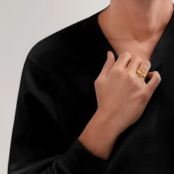 Tiffany & Co. Tiffany T T1 Ring in Yellow Gold, 4.5 mm Wide | ^ Rings|Men's Jewelry