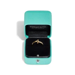 Tiffany & Co. Tiffany T T1 Ring in Yellow Gold with Diamonds, 2.5 mm Wide | ^ Rings|Men's Jewelry