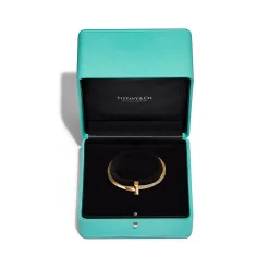Tiffany & Co. Tiffany T T1 wide diamond hinged bangle in 18k gold, medium. | ^ Bracelets|Men's Jewelry