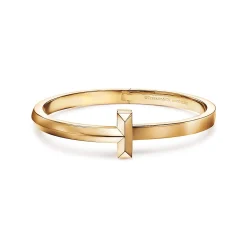 Tiffany & Co. Tiffany T T1 wide hinged bangle in 18k gold, medium. | ^ Bracelets|Men's Jewelry