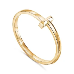Tiffany & Co. Tiffany T T1 wide hinged bangle in 18k gold, medium. | ^ Bracelets|Men's Jewelry