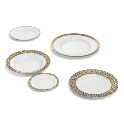 Tiffany & Co. Tiffany T True Bowl with a Hand-painted Gold Rim | ^ Tableware